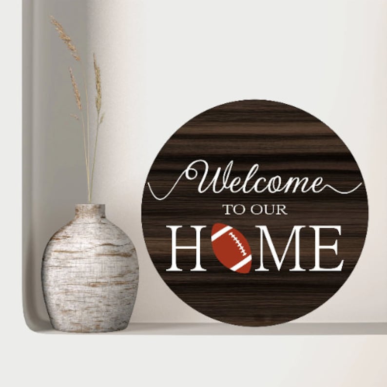 Welcome to Our Home Football Sign | Digital Download | Print File ...