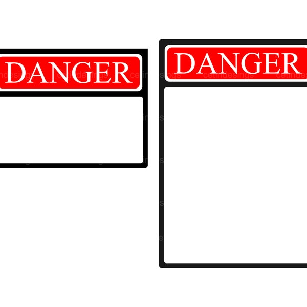 Blank Danger Sign SVG, Blank Danger Sign Cut File, Blank Danger Sign PNG