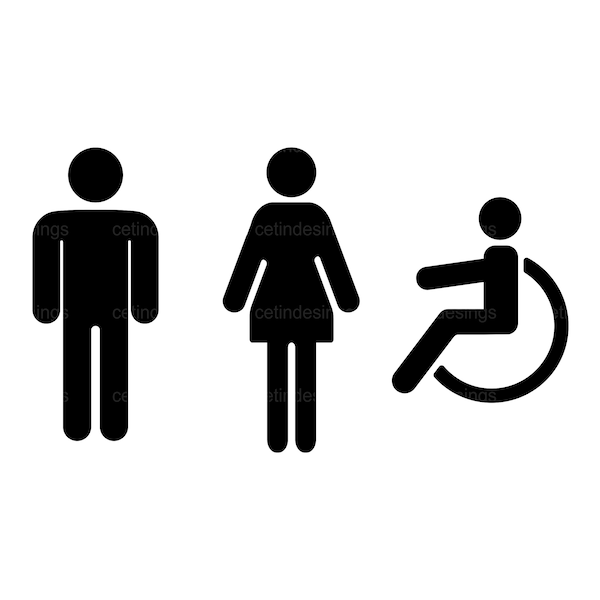 Toilet Men Women Svg - Etsy