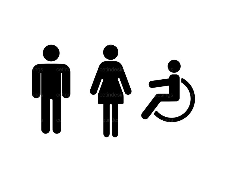 Men and Women Restroom Svg Bathroom Sign Svg Wc Sign Toilet - Etsy