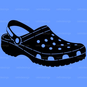 Croc Shoe Cut File Dxf, Croc Shoe Svg - Etsy