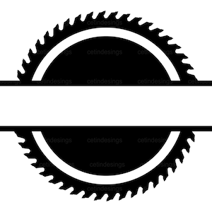 Saw Blade Split Name Frame Svg, Saw Blade Monogram Svg, Logger Svg, png, jpg, eps, pdf, clipart, vector