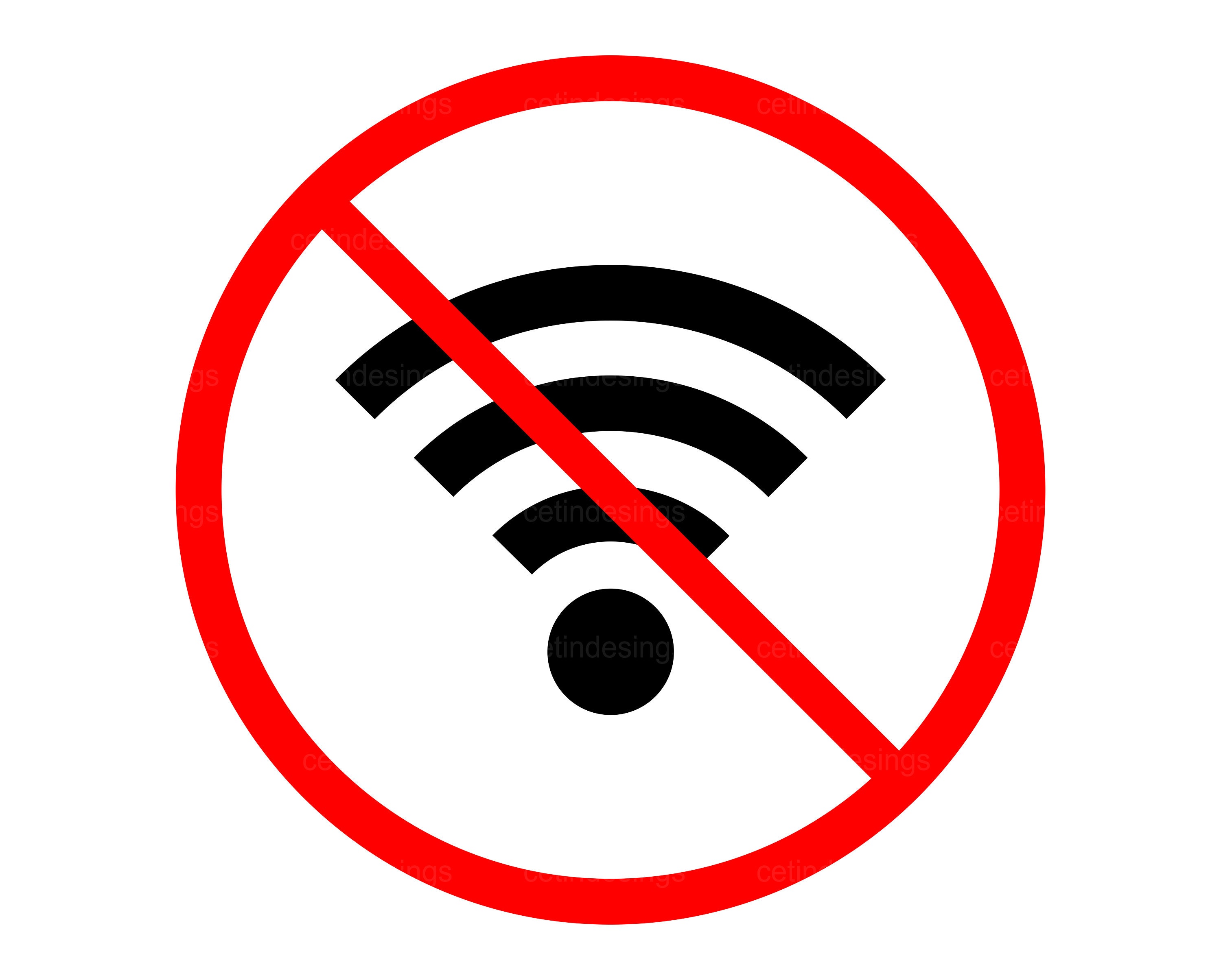 No Wifi Icon Svg Png Jpg Eps Pdf Clipart Vector Etsy