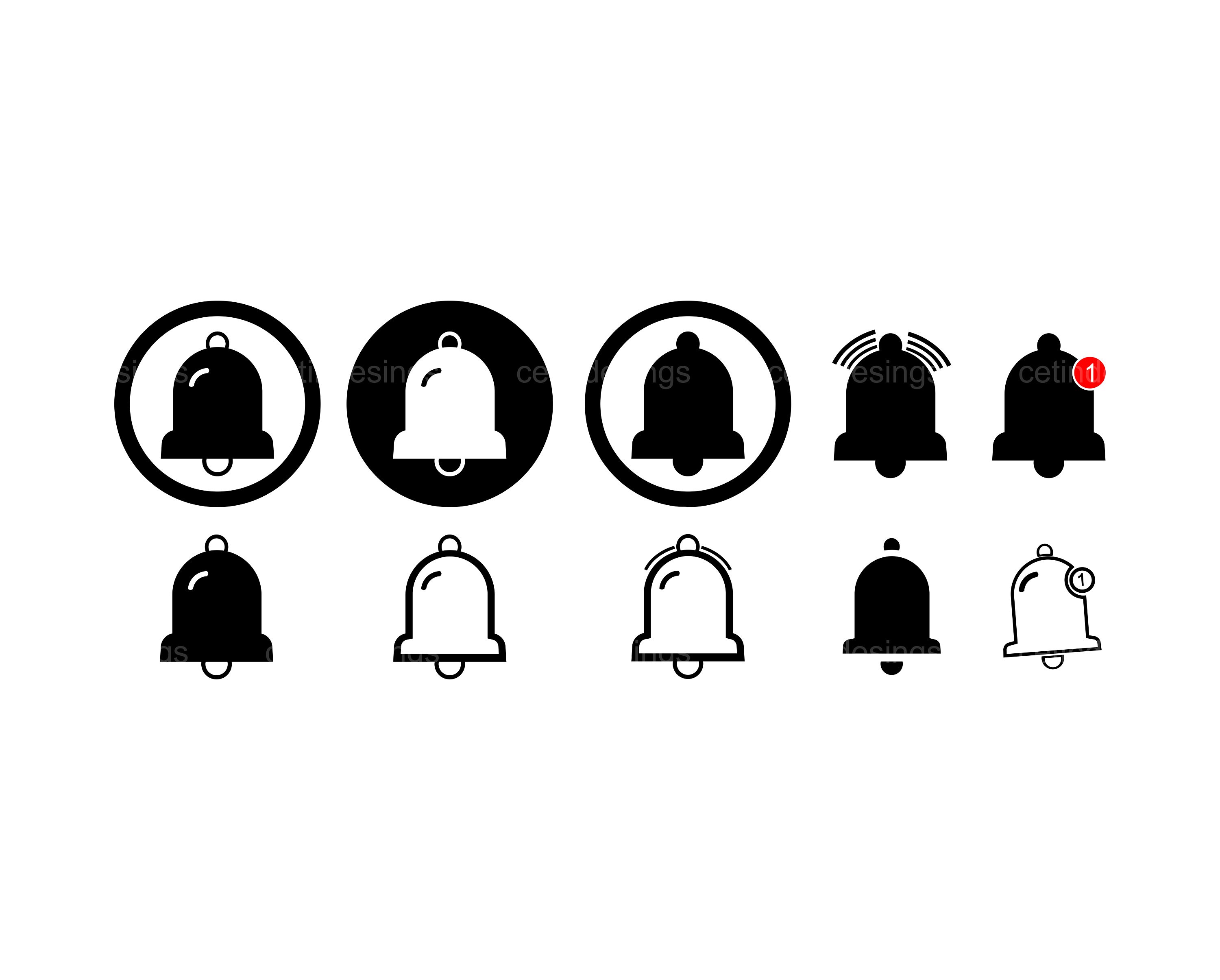 Ring Bell SVG Alarm Bell Svg Bell Icons Vector Ring Bell | Etsy