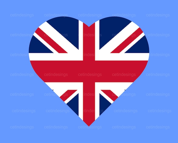 ハート型のイギリス国旗 svg、png、昇華、ベクター - Etsy 日本