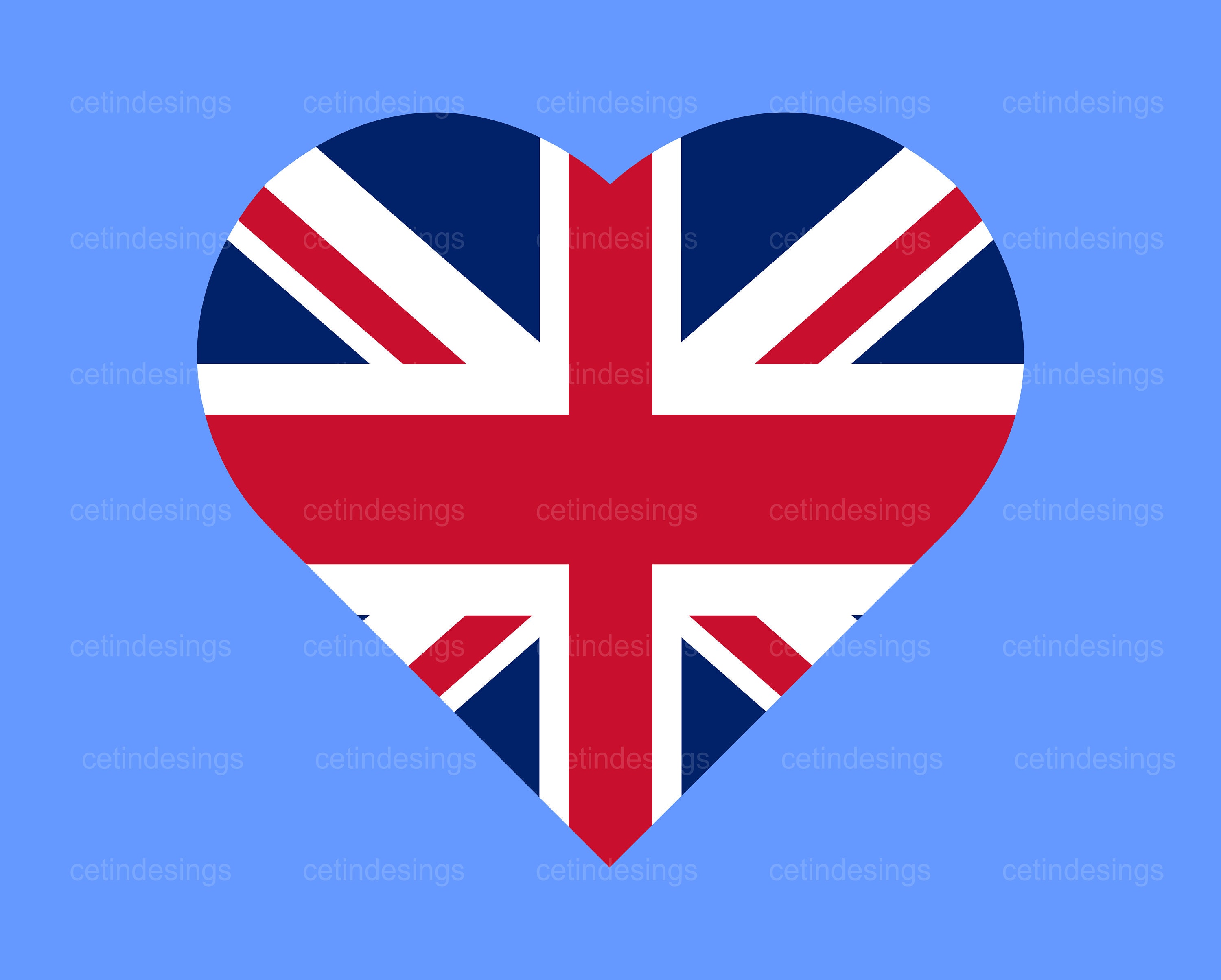 ハート型のイギリス国旗 svg、png、昇華、ベクター - Etsy 日本