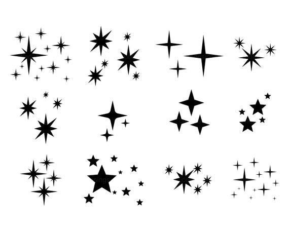 Sparkle Stars Svg Png Jpg Eps Pdf Clipart Vector - Etsy UK
