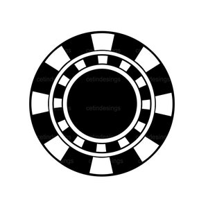 Casino Coin Svg | Poker Chip Svg | Casino Svg | Casino Coin Cricut Cut File | Poker Chip Png