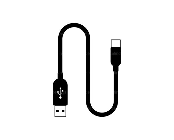 Icône De Vecteur De Câble Usb. Câble De Charge De Téléphone Portable