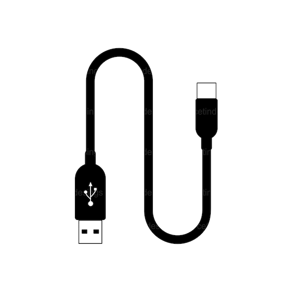 Phone Charger Svg, USB cable svg, Type-C cable svg, Micro-USB Svg, png, jpg, eps, pdf, dxf, cut file, vector, clipart