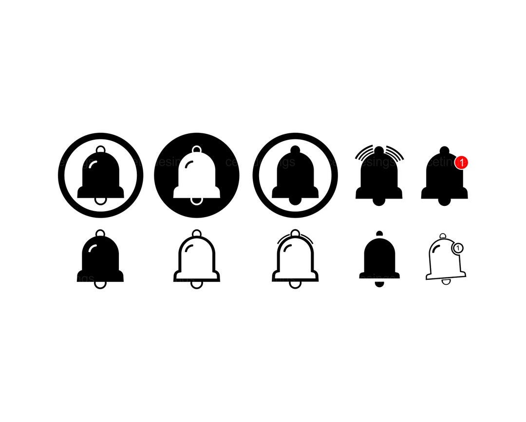 Ring Bell SVG Alarm Bell Svg Bell Icons Vector Ring Bell Etsy
