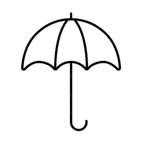 Umbrella Svg, Umbrella Outline Cricut Cut File, Umbrella Png