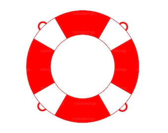 Red Lifebuoy Svg | Lifebuoy Cut File | Lifebuoy Png | Lifebuoy Silhouette