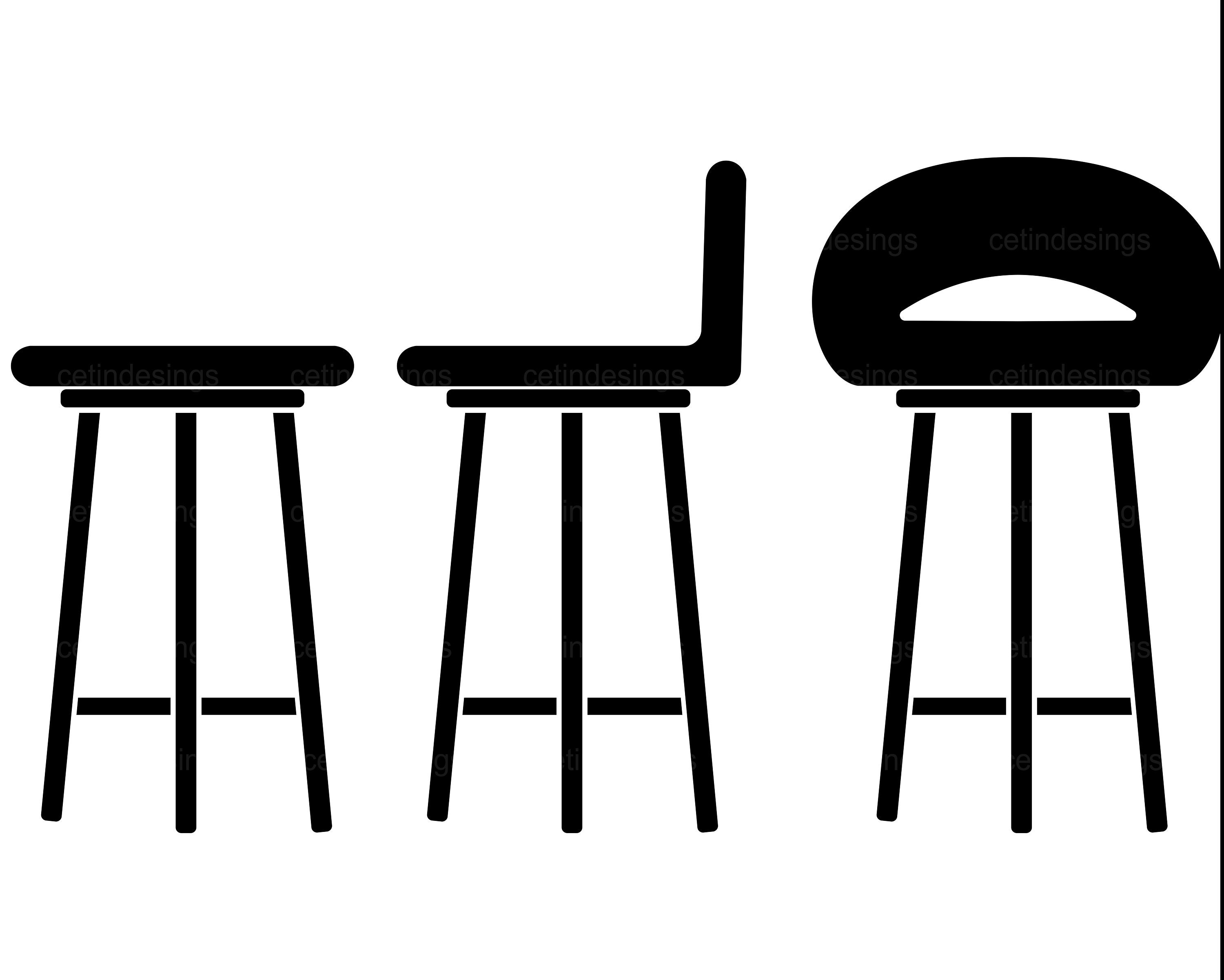 Bar stool icon, Pub symbol svg, png, jpg, eps, pdf, clipart, vector