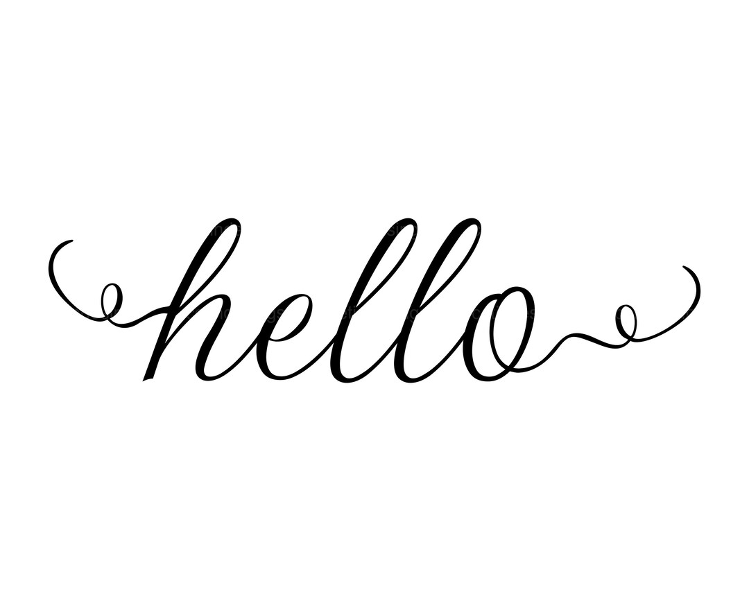 Hello SVG, Hello Script Cut File, Hello Door Sign SVG - Etsy