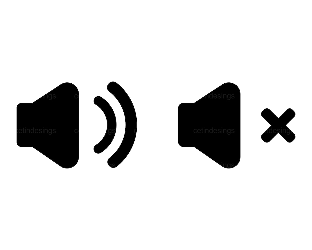 Sound on Icon and Sound off Icon Svg, Png, Jpg, Eps, Pdf, Clipart