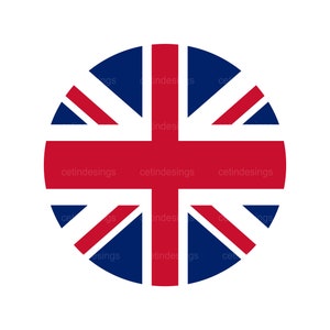 Círculo Reino Unido Svg, Forma redonda Reino Unido Bandera Icono Svg, Reino Unido Bandera Botón, sublimación, vector
