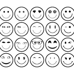 Smiley Face SVG Bundle Happy Face Svg Emoji Svg Smiley Face Clipart Smiley Face Cut File Cut File Smiley Face Vector Instant Download