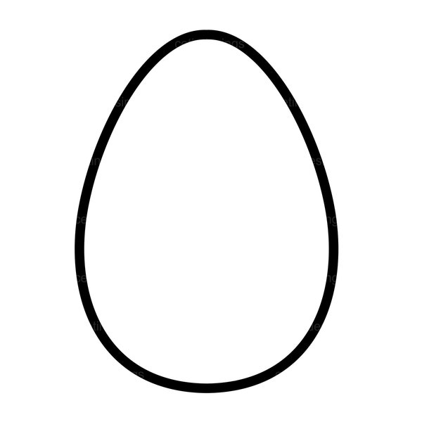 Easter Egg Outline Svg | Plain Easter Egg Outline Svg | Easter Egg Outline Cut File | Easter Egg Outline Png