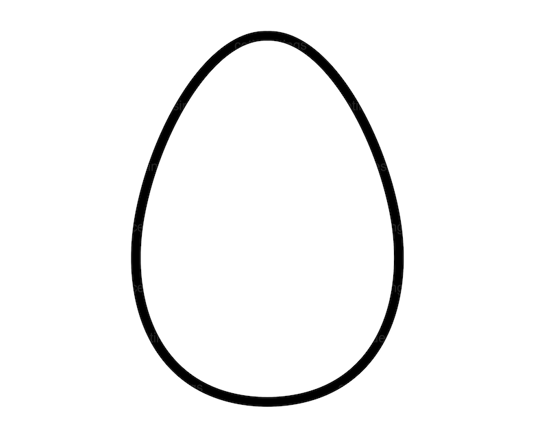 Easter Egg Outline Svg Plain Easter Egg Outline Svg Easter Egg Outline Cut File Easter Egg Outline Png image 1