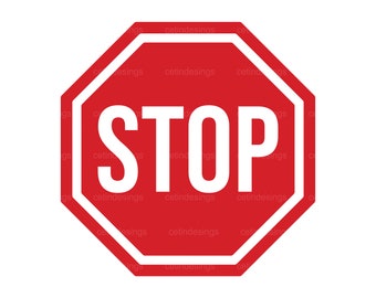 Stop Sign SVG, Road Sign PNG, Stop Sign Vector Download Files