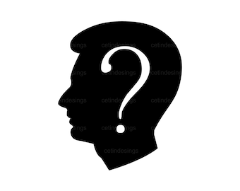 Human face with question mark svg - Man Face Question Mark Png