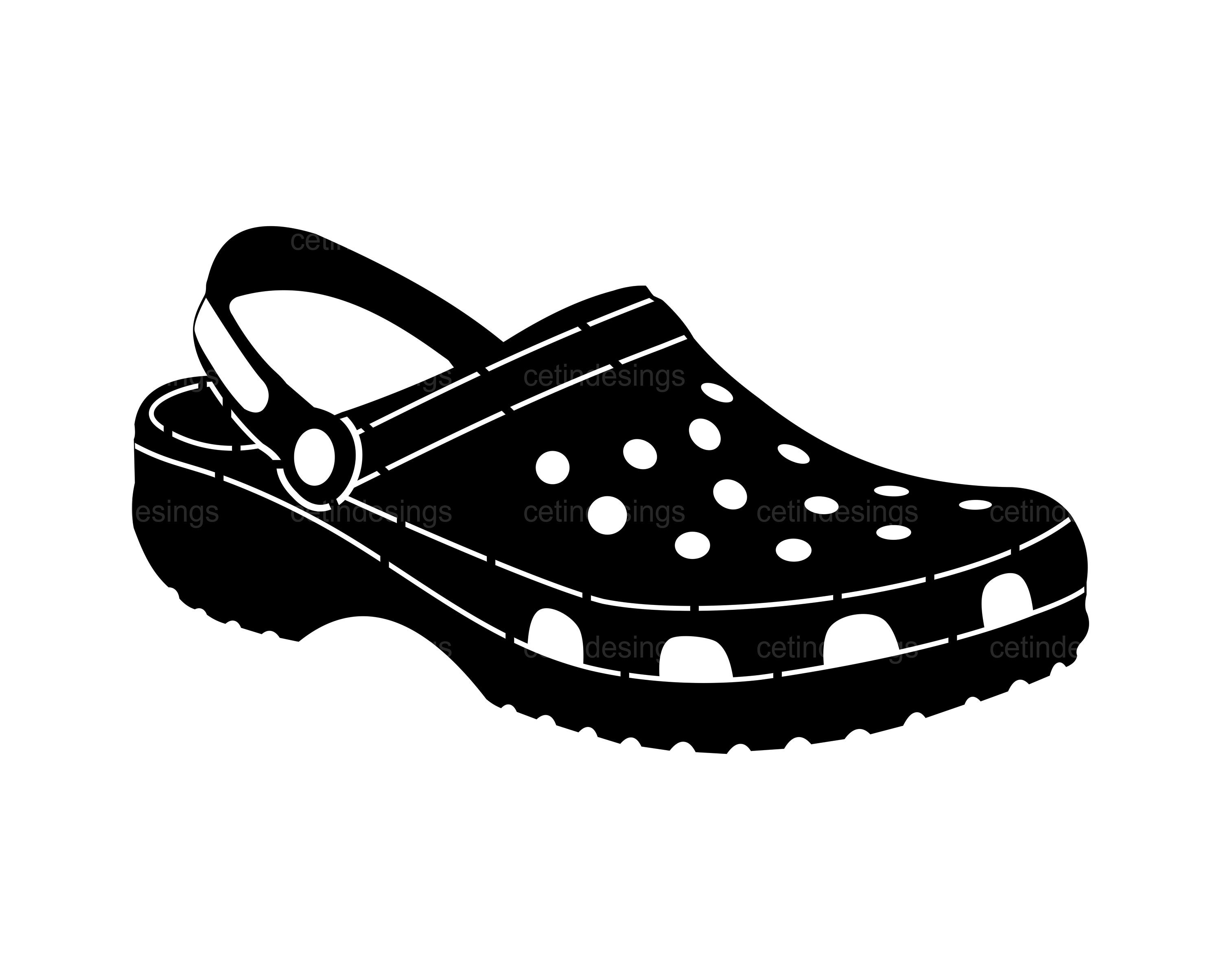 Croc Shoes SVG Sticker Decal Cricut Cut File Clipart Vector ...