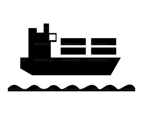 Cargo Ship Icon Cargo Ship Svgcargo Ship Pngcargo Ship - Etsy