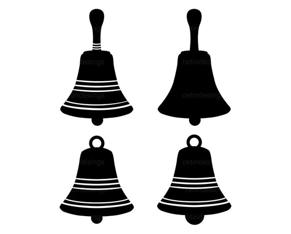Hand Bell and Bell Svg, Png, Clipart, Vector, Silhouette, Jpg, Pdf, Eps 
