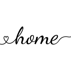 Home Script Svg, Home Png, Fancy Home PNG Hand Lettered Cursive Text, Home Script Cutting File