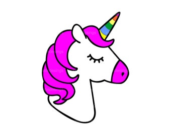 Unicornio SVG, Cabeza de unicornio Svg, Unicorn Clip Art, Unicorn Face SVG, Lindo Unicornio SVG, Cricut, Silhouette Cut File Chevrons