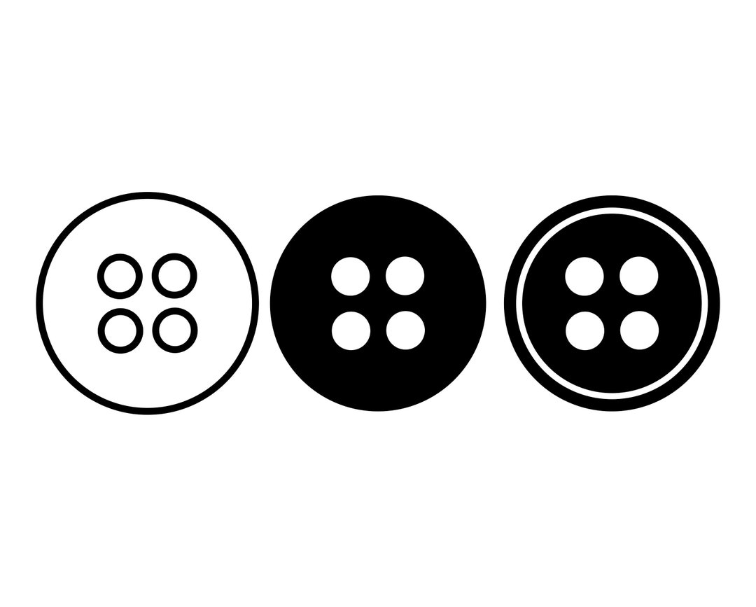 Sewing Button SVG Sewing Button Png 4 Hole Buttons Sewing Button Cut