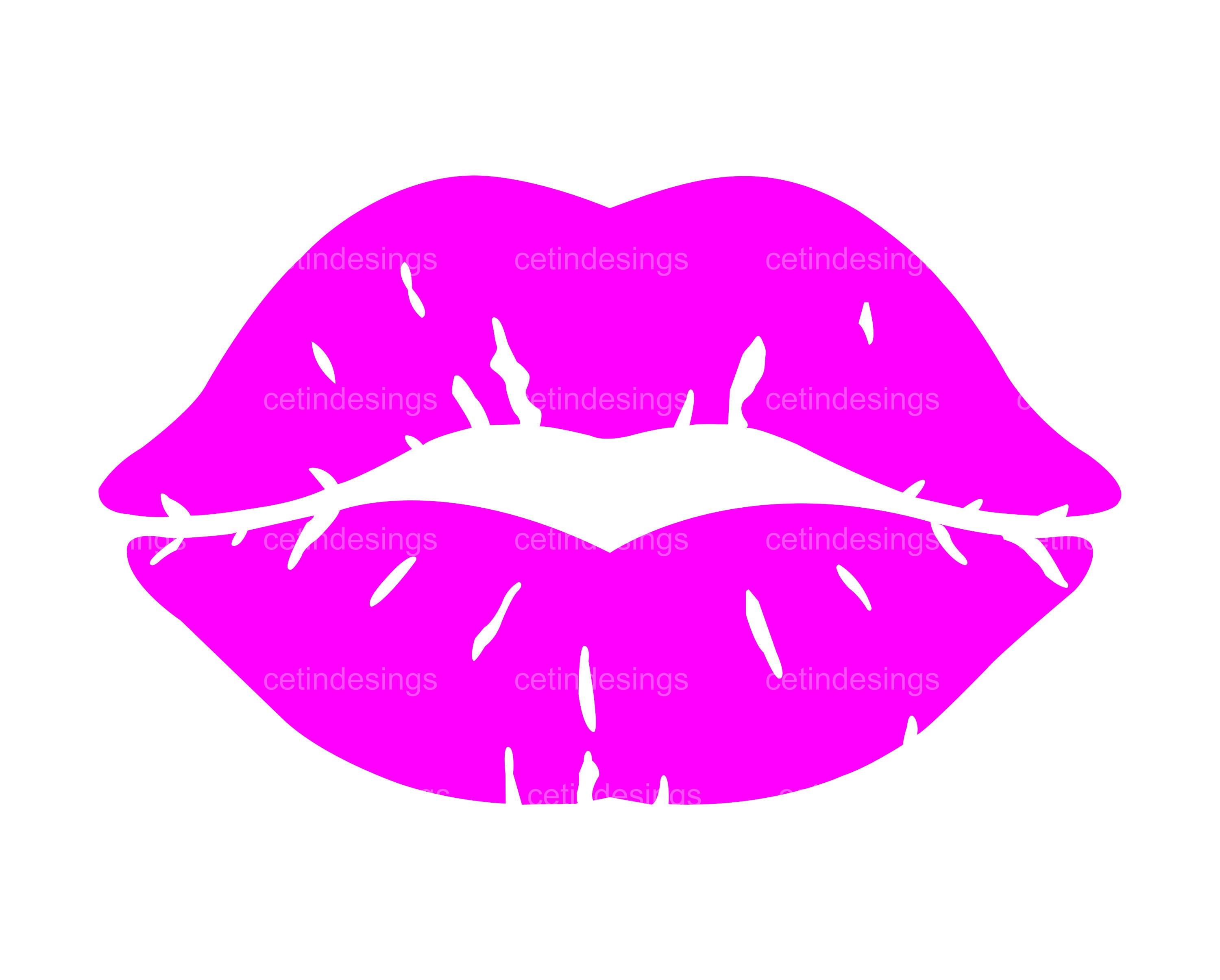 PINK LIPS PNG Svg Clipart Jpg Vector Kiss Svg Etsy