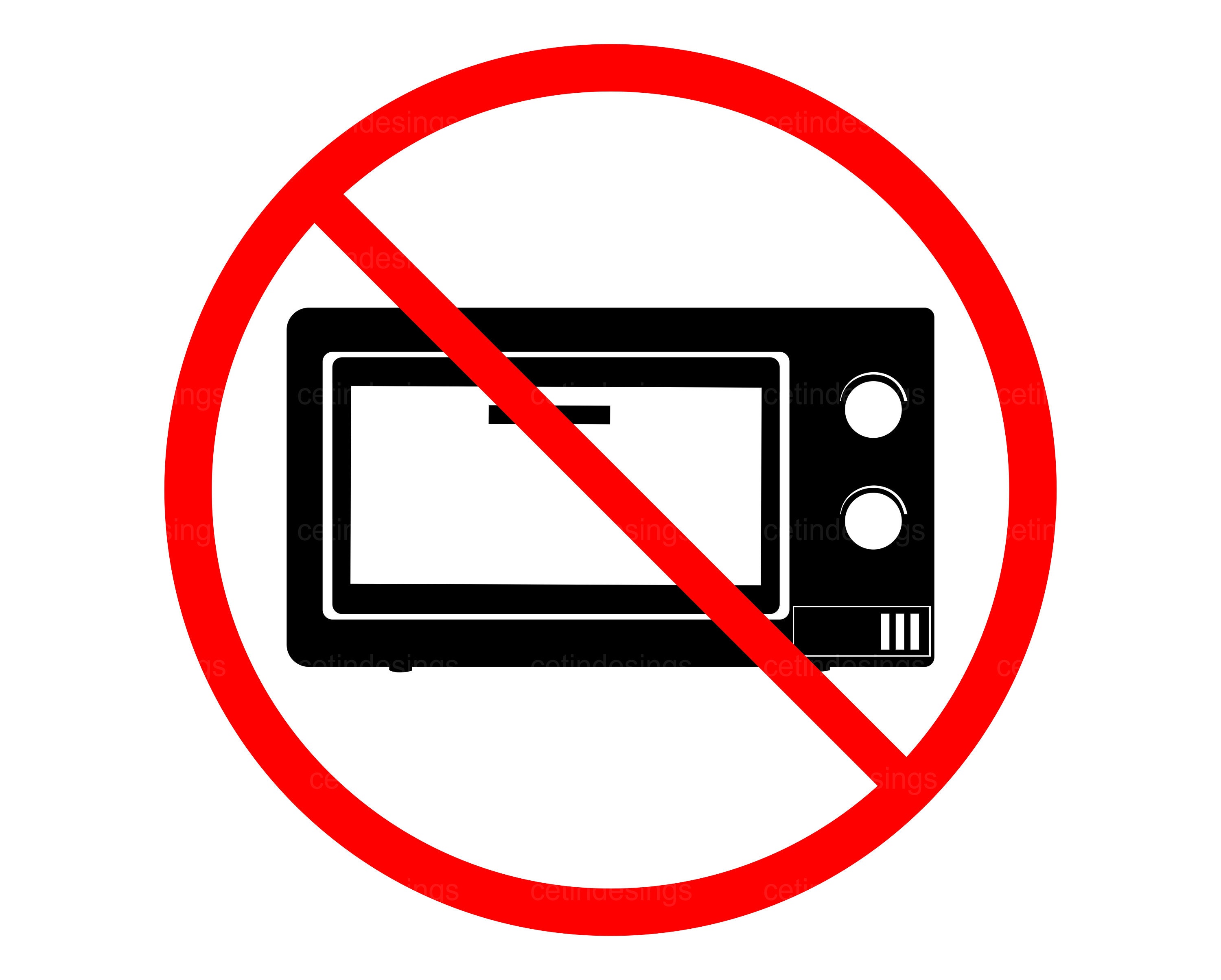 No Microwave Icon, No Oven Sign Svg, Png, Jpg, Eps, Pdf, Clipart