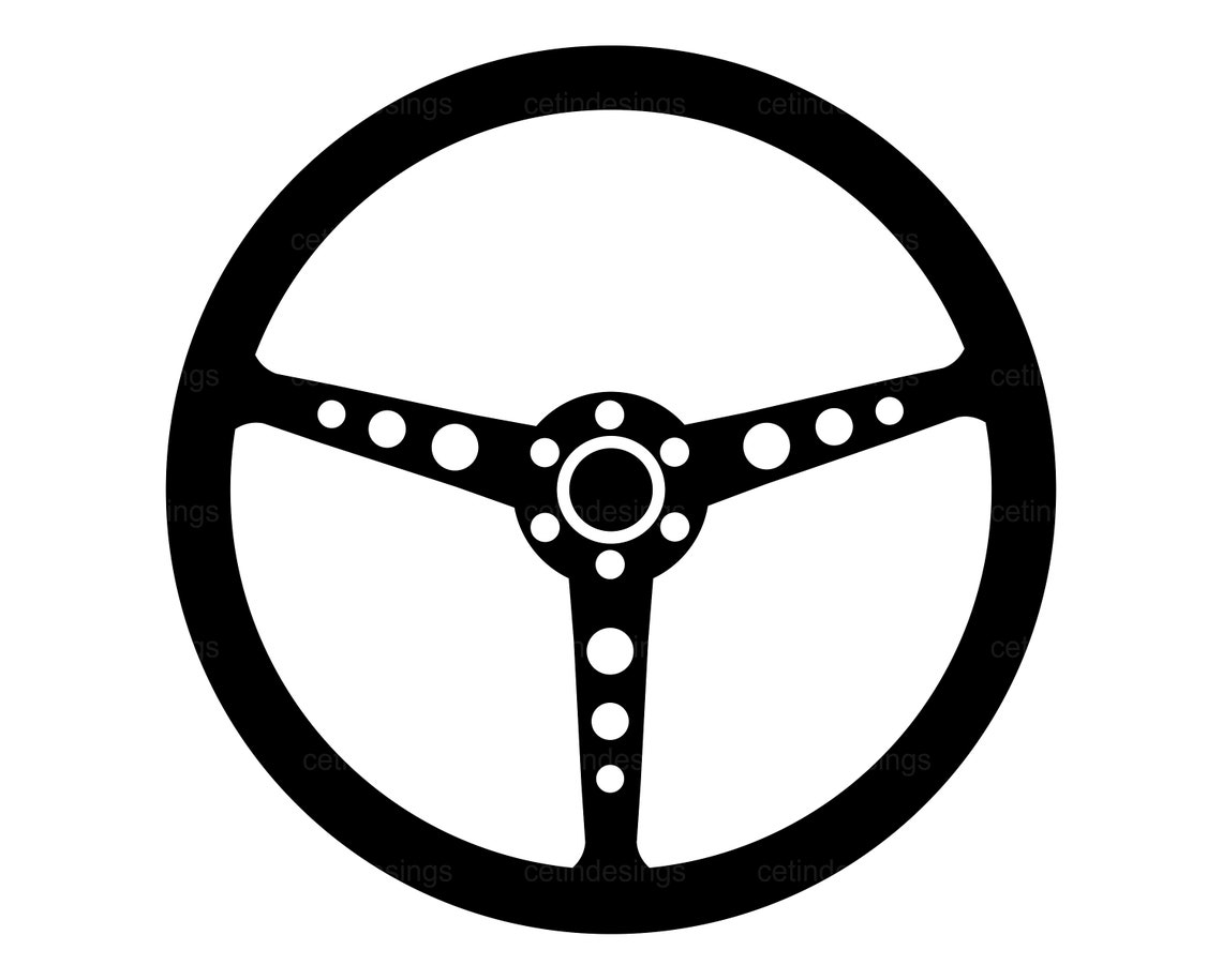 Steering Wheel Icon Svg Png Jpg Eps Pdf Clipart Vector Etsy