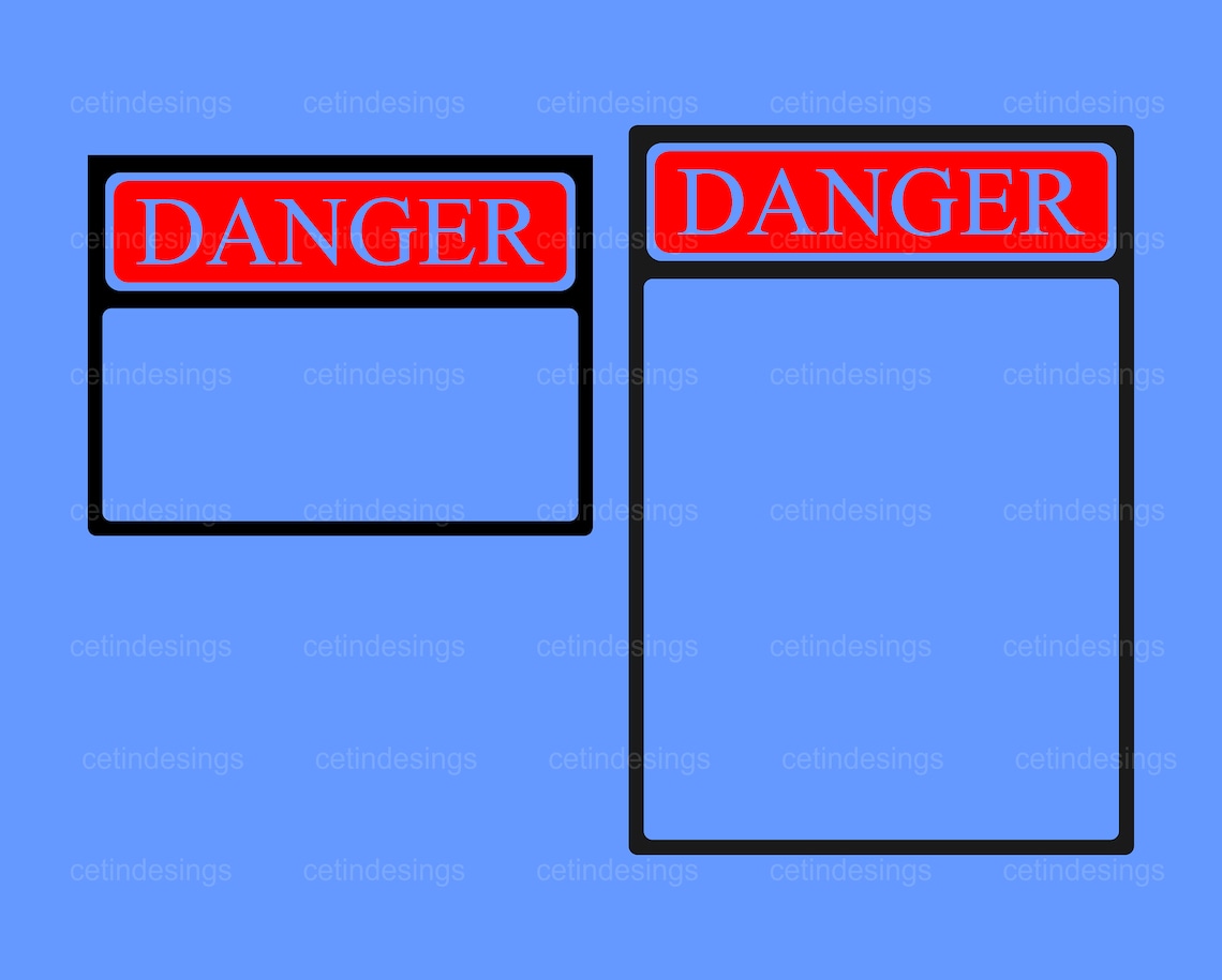 Blank Danger Sign SVG, Blank Danger Sign Cut File, Blank Danger Sign ...