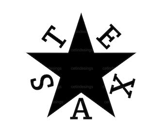 Texas Star Svg | De Zavala Texas Star Svg | Texas Star Cut File | Republic of Texas Vector