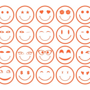 Smiley Face SVG Bundle Happy Face Svg Emoji Svg Smiley Face Clipart Smiley Face Cut File Cut File Smiley Face Vector Instant Download