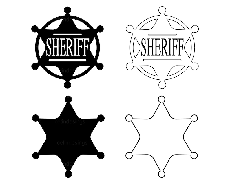 Sheriff Star Svg , Sheriff Badge Svg, Police Vector, Sheriff Star Svg, Sheriff Star Png, Sheriff Star Clipart image 1