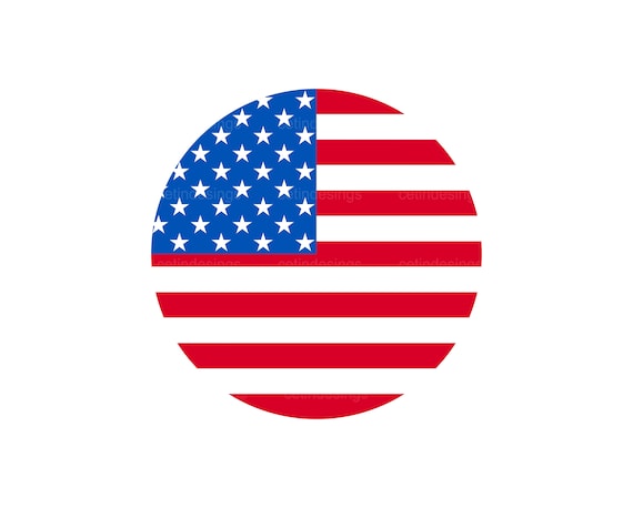 円形アメリカ国旗 SVG および PNG - 円形アメリカ国旗レイヤー