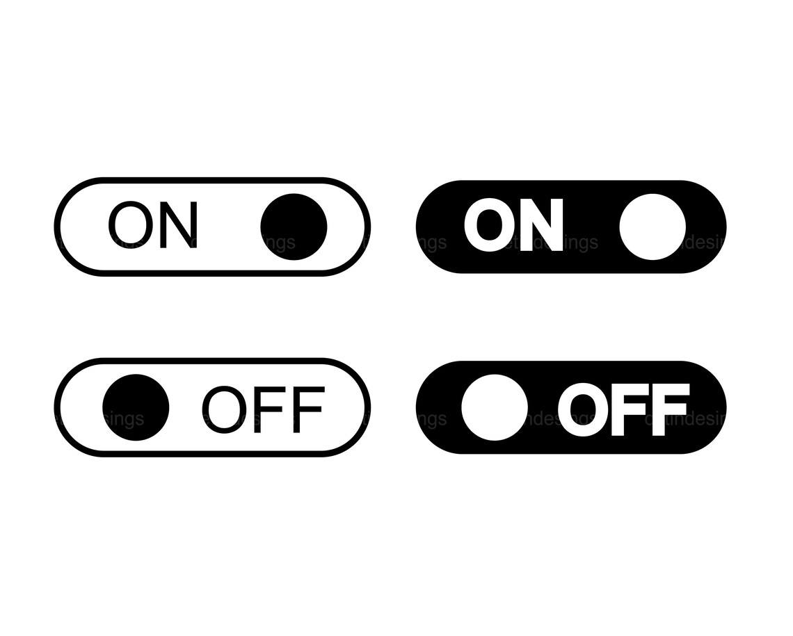 On off Svg, Mode on Svg, Mode off Svg, Toggle Switch Cricut Cut File - Etsy