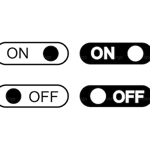 On Off Svg, Mode On Svg, Mode Off Svg, Toggle Switch Cricut Cut File