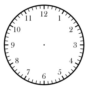 Clock Face Svg, Clock Face Template Dxf, Clock Face Png, Clock