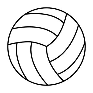Volleyball Outline Svg, Volleyball  Outline Cricut Cut File, Volleyball  Outline  Png, Volleyball  Outline Sublimation Designs