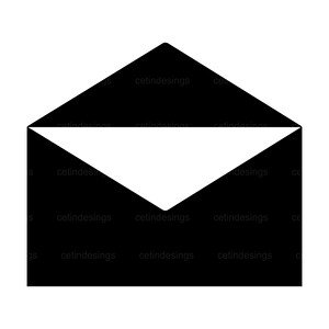 email icon, opened mail envelope  svg, png, jpg, eps, pdf, clipart, vector
