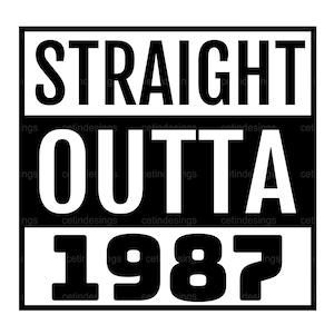 Straight Outta 1987 svg, png, jpg, eps, pdf, clipart, vector