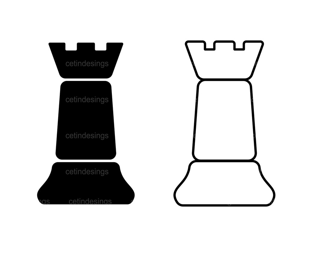  4 x 'Rook Chess Piece' Gift Tags/Labels (GI00028394) :  Everything Else