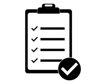 Checklist Icon Svg, Png, Jpg, Eps, Pdf, Clipart, Vector - Etsy