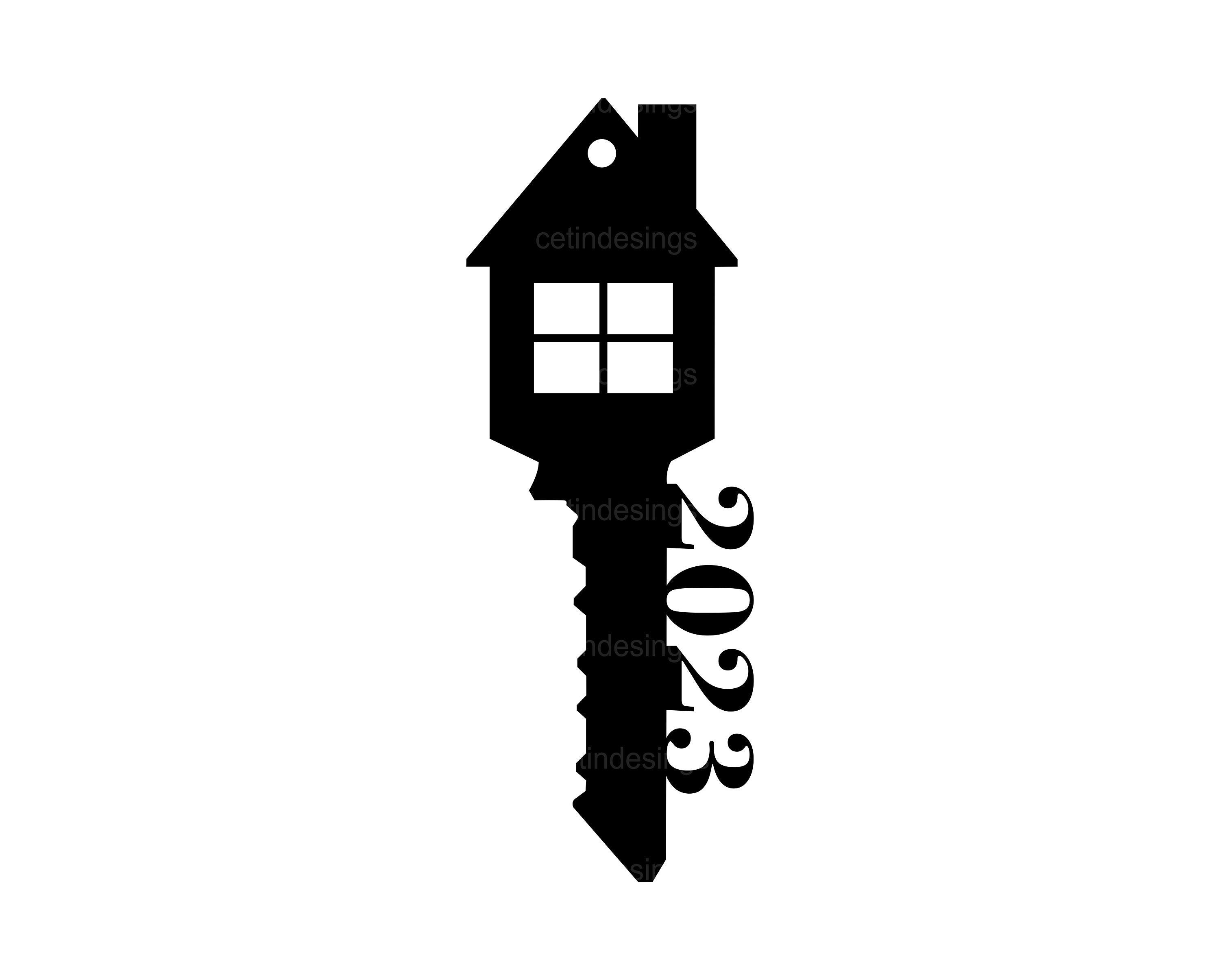 2023 House Key SVG Cut Files Lock Key Ornament PNG Etsy