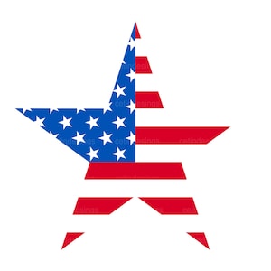 Star Shaped American Flag Png and Vector Svg and Star Shaped American ...